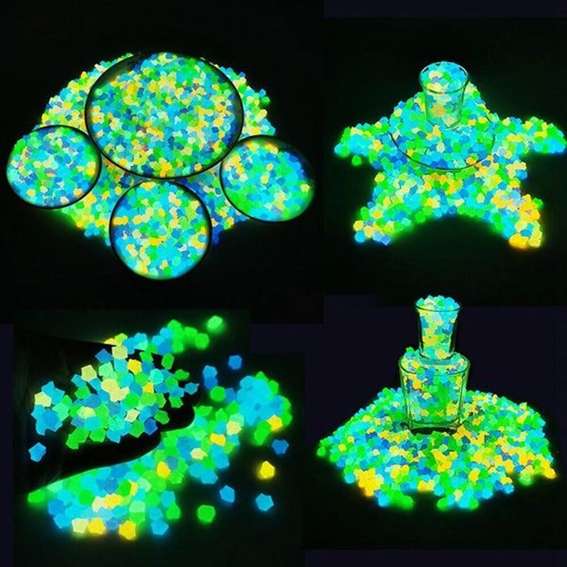 Glow In The Dark Pebbles Luminous Stones For Gardens Rocks For Fish Tanks And Home Decor 1
