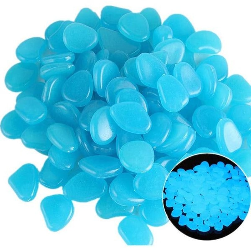 Glow In The Dark Pebbles Luminous Stones For Gardens Rocks For Fish Tanks And Home Decor 2