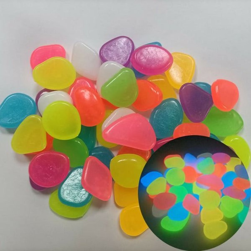 Glow In The Dark Pebbles Luminous Stones For Gardens Rocks For Fish Tanks And Home Decor 3