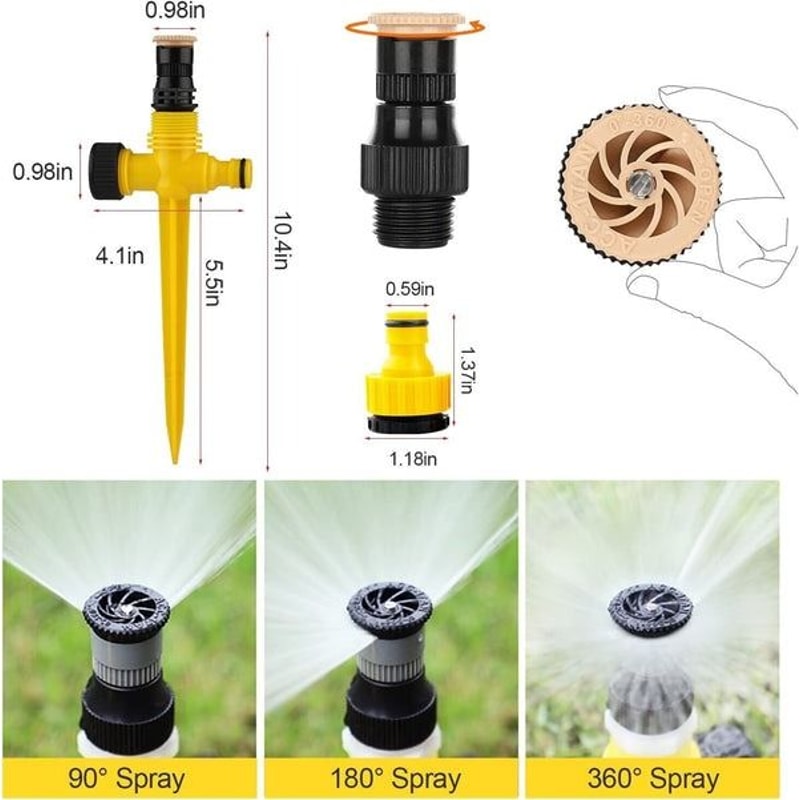 Auto Irrigation System Garden Lawn Sprinkler Rotation WaterSaving Patio Sprinkler 2