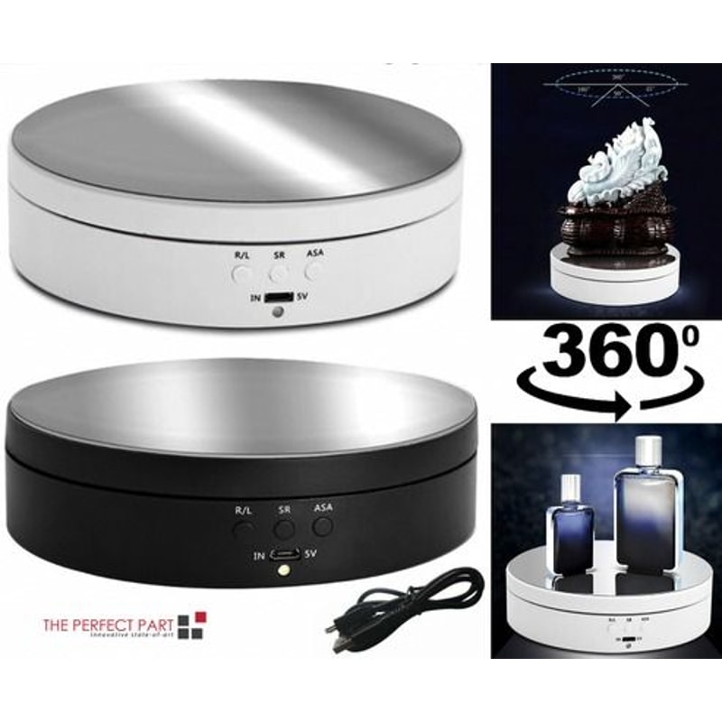 Jewelry Photography Show Holder Electric Motorized Rotating Display Stand Adjustable Speed Quiet 8