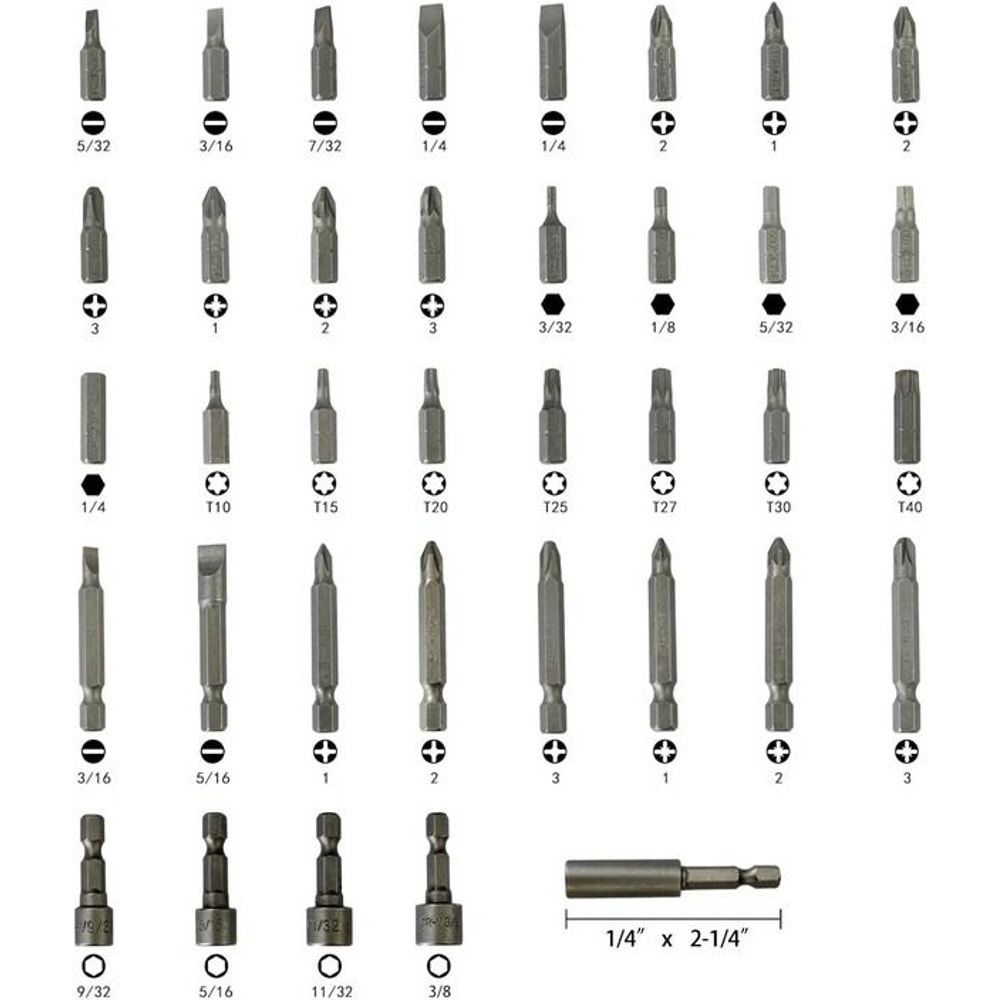 Impact Screwdriver Bit Set Nut Driver Torx Phillips And Hex Bits Magnetic Drill Tool Set 1