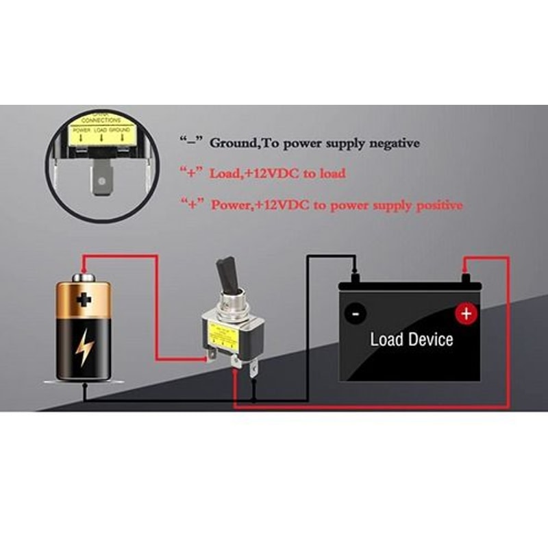 Blue LED Light Toggle Rocker ONOFF Switch For Boat Car Marine ATV 2