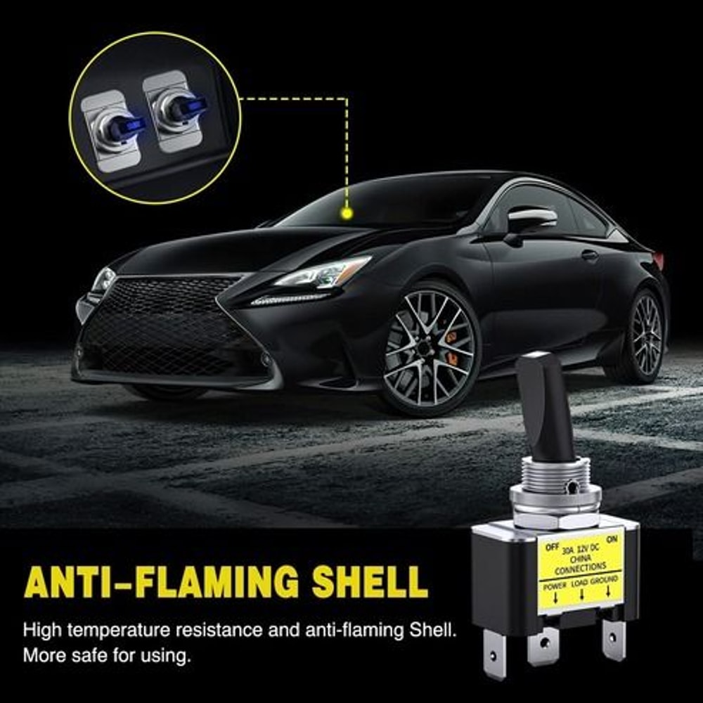 Blue LED Light Toggle Rocker ONOFF Switch For Boat Car Marine ATV 9