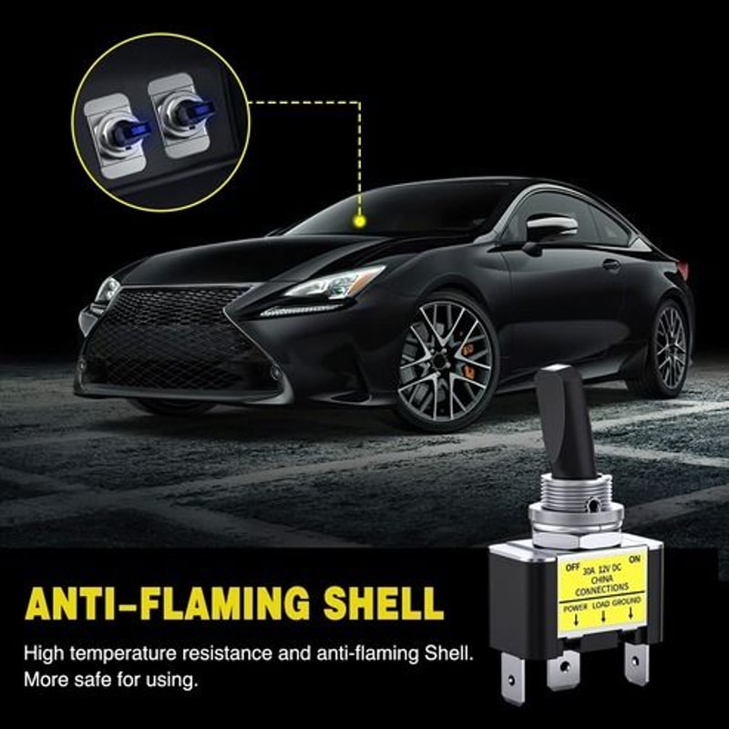 Blue LED Light Toggle Rocker ONOFF Switch For Boat Car Marine ATV 9