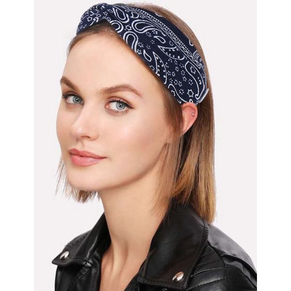 Boho Headbands Knotted Turban Wraps Leopard Hair Bands Elegant Stripe Cloth Comfortable And Stretch 0
