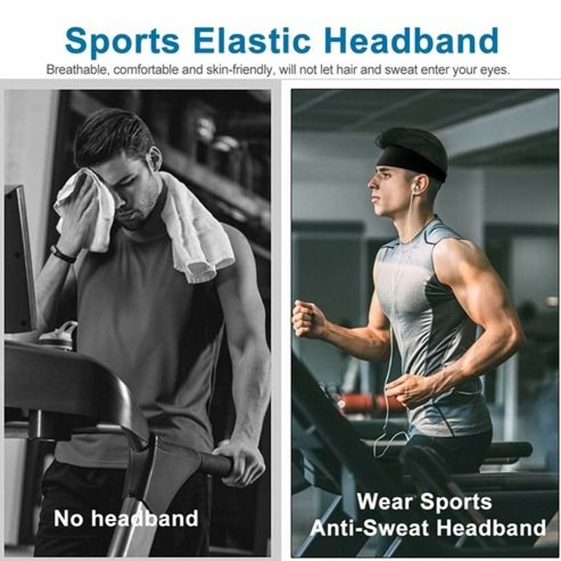 Sweatband Headband For Men Women Stretchable Sports Headband Yoga Gym Running Essential 2