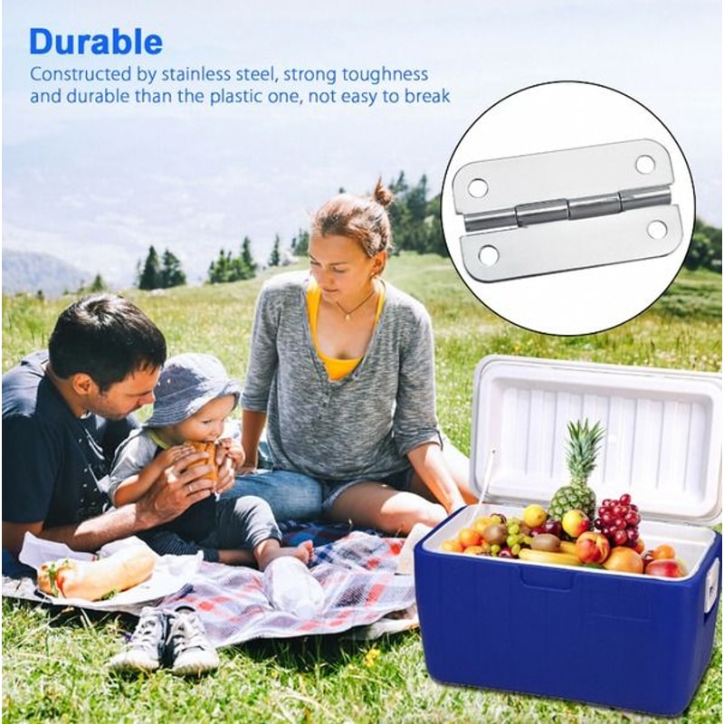 HighQuality Stainless Steel Cooler Hinges Screws Replacements Igloo Cooler Parts Easy Installation 5
