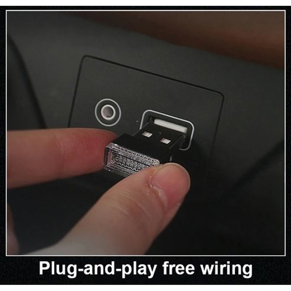 USB LED Car Interior Light Mini Blue Neon Ambient Lamps Perfect Atmosphere Accessory For Cars And M 3