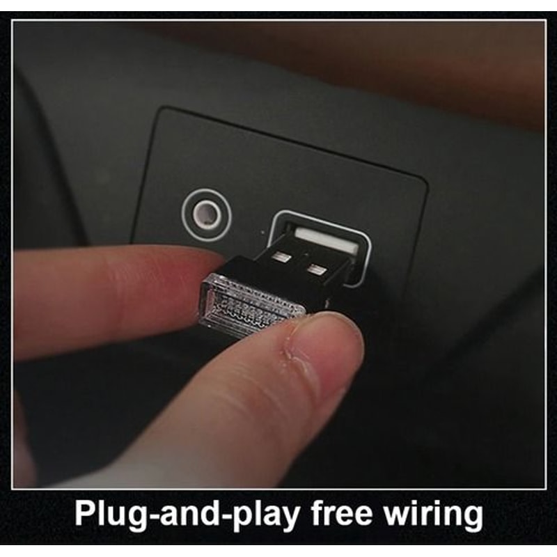 USB LED Car Interior Light Mini Blue Neon Ambient Lamps Perfect Atmosphere Accessory For Cars And M 3