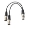 XLR Female To Dual Male Plug Y Splitter Cable Adapter Premium Microphone Audio Adapter With NickelP 3