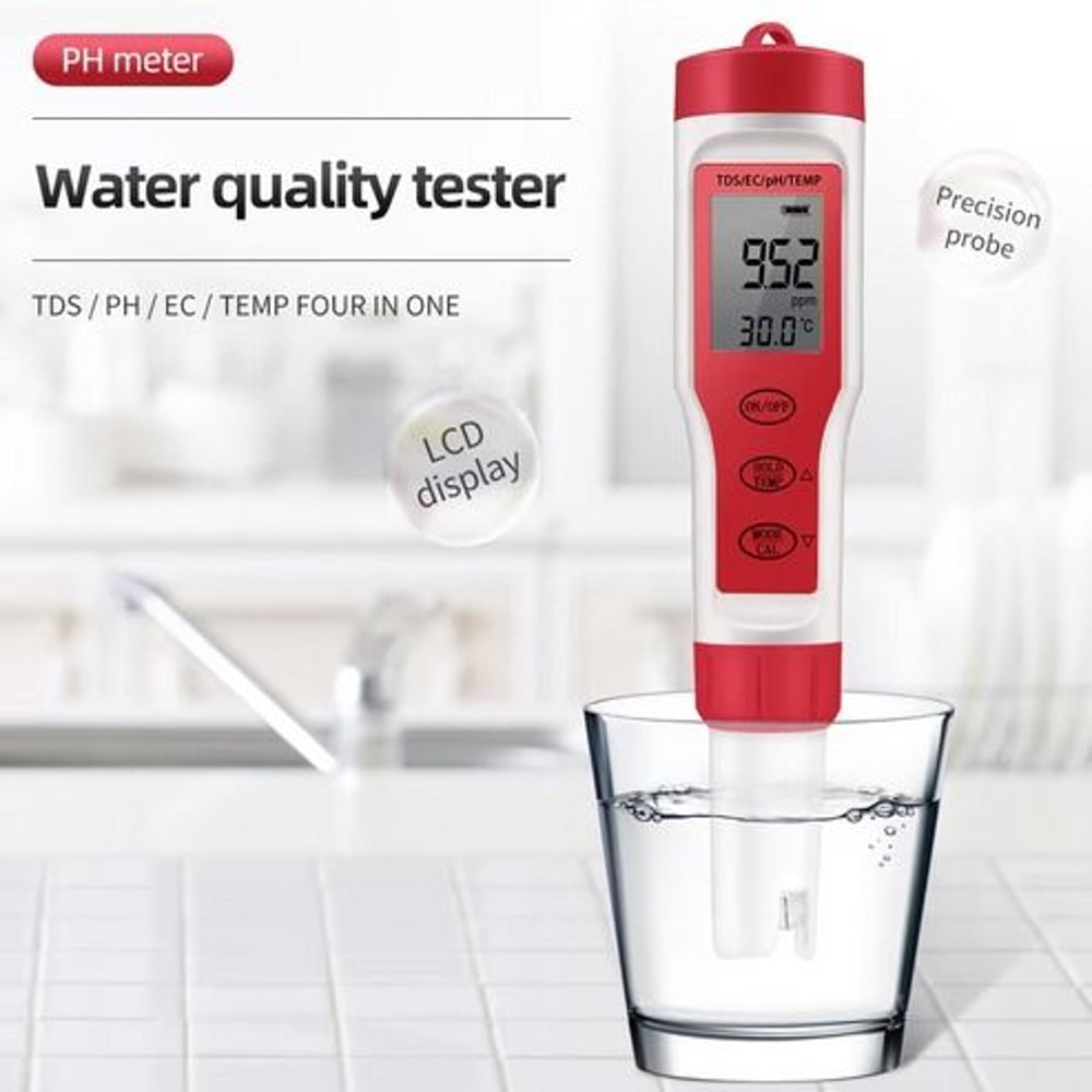 Pocket Hydroponics PH EC Meter Digital LCD Tester Aquarium Water Test Pen For PH TDS Temperature 15