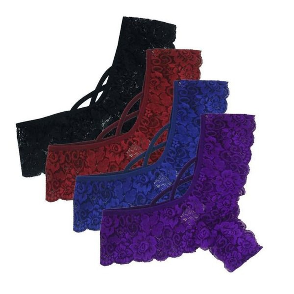 Womens Sexy Lace Lingerie Panties Brief G String Thong 5