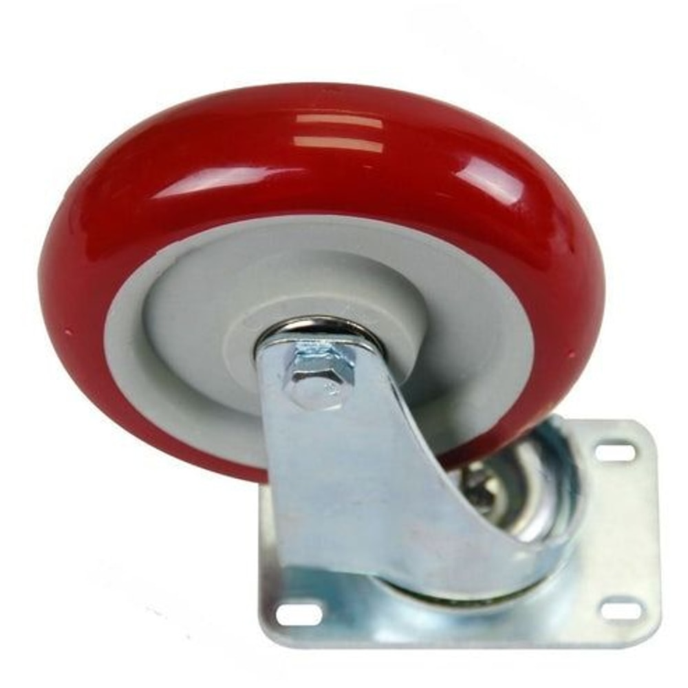 Heavy Duty Caster Wheels Polyurethane Swivel Plate Durable Silent Load Capacity 1