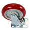 Heavy Duty Caster Wheels Polyurethane Swivel Plate Durable Silent Load Capacity 1