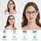 Blue Light Blocking Oval Reading Glasses For Men And Women Spring Hinge Round Horn Power UV400 Prot 1
