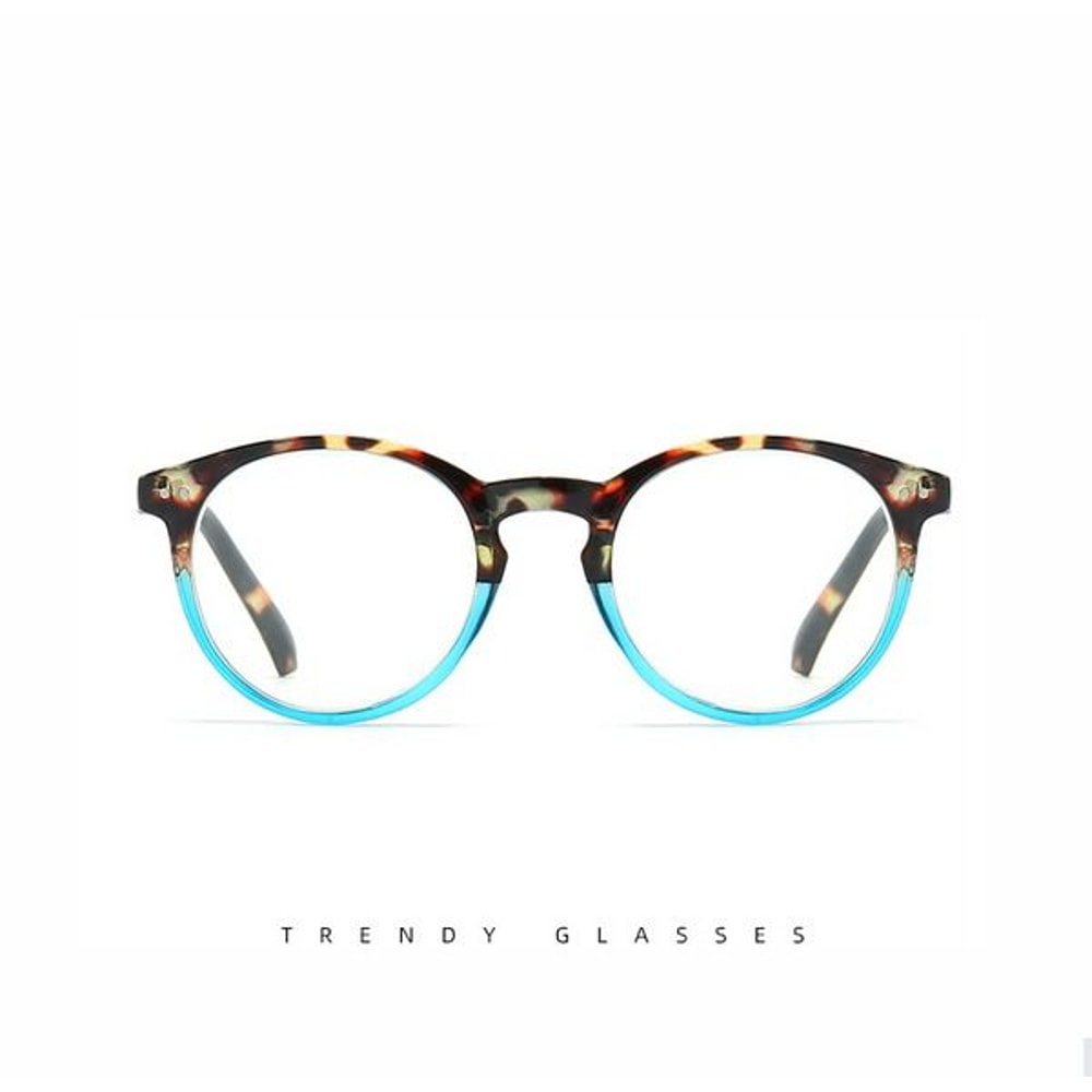 Blue Light Blocking Oval Reading Glasses For Men And Women Spring Hinge Round Horn Power UV400 Prot 9