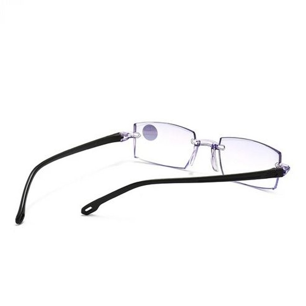 Mens Rectangular Rimless Reading Glasses Blue Light Blocking Unisex Readers UV400 Protection For Ey 8