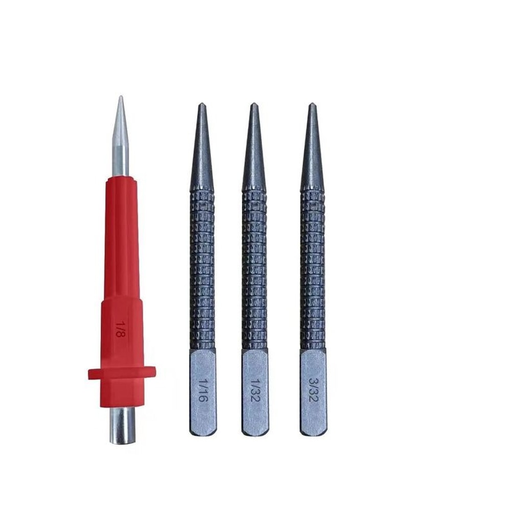 Nail Setter Center Punch Set Wood Metal Super Impact Resistance For Accurate Drilling 4