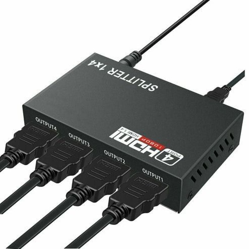 HDMI Splitter Hub Multi Amplifier For HDTV Distributes Signals For Projectors TVs Monitors 0