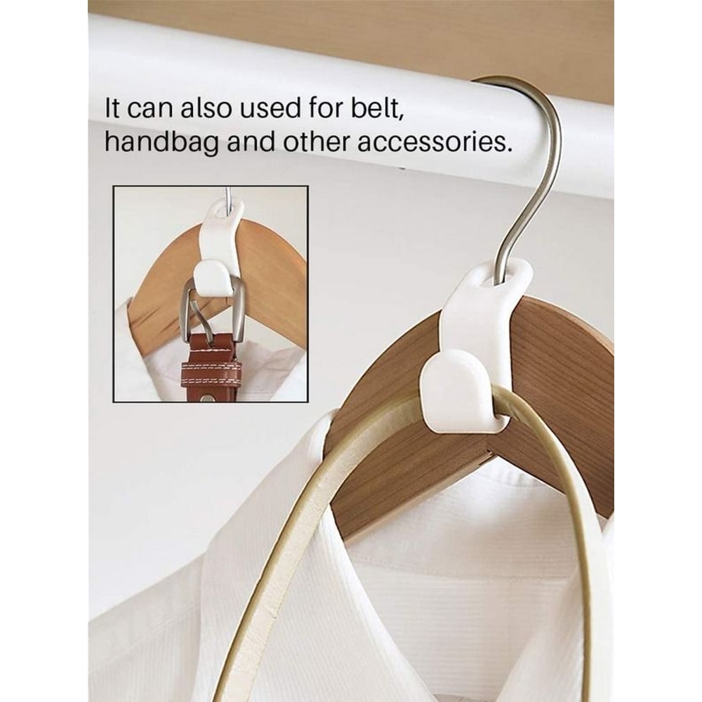 Clothes Hanger Connector Hooks Space Saving Clip Closet Hangers Organizer 10