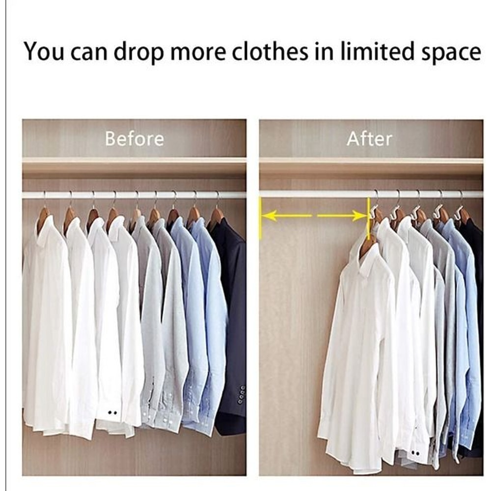 Clothes Hanger Connector Hooks Space Saving Clip Closet Hangers Organizer 3