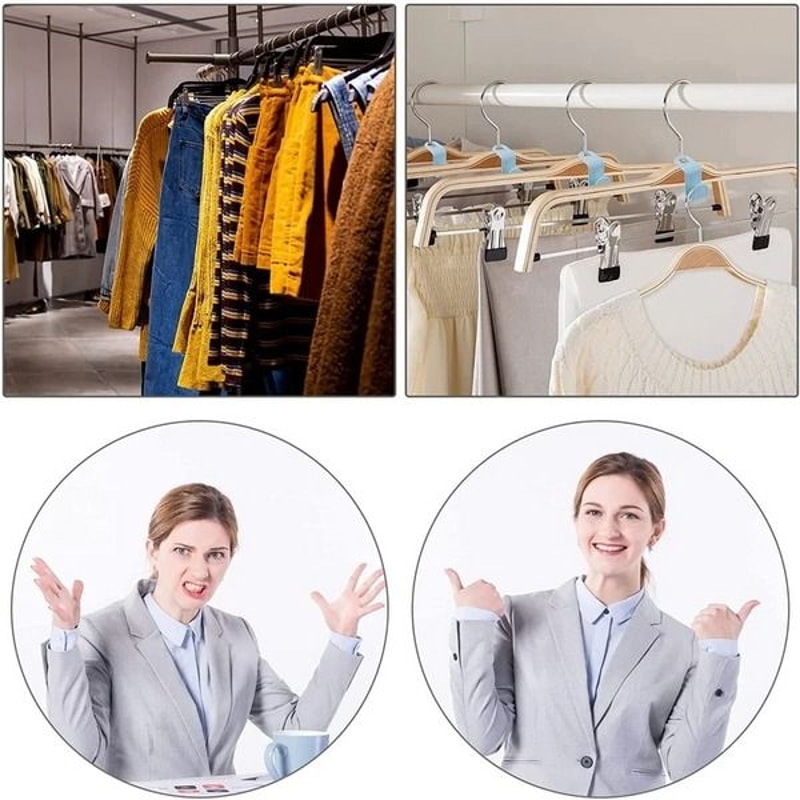 Clothes Hanger Connector Hooks Space Saving Clip Closet Hangers Organizer 5