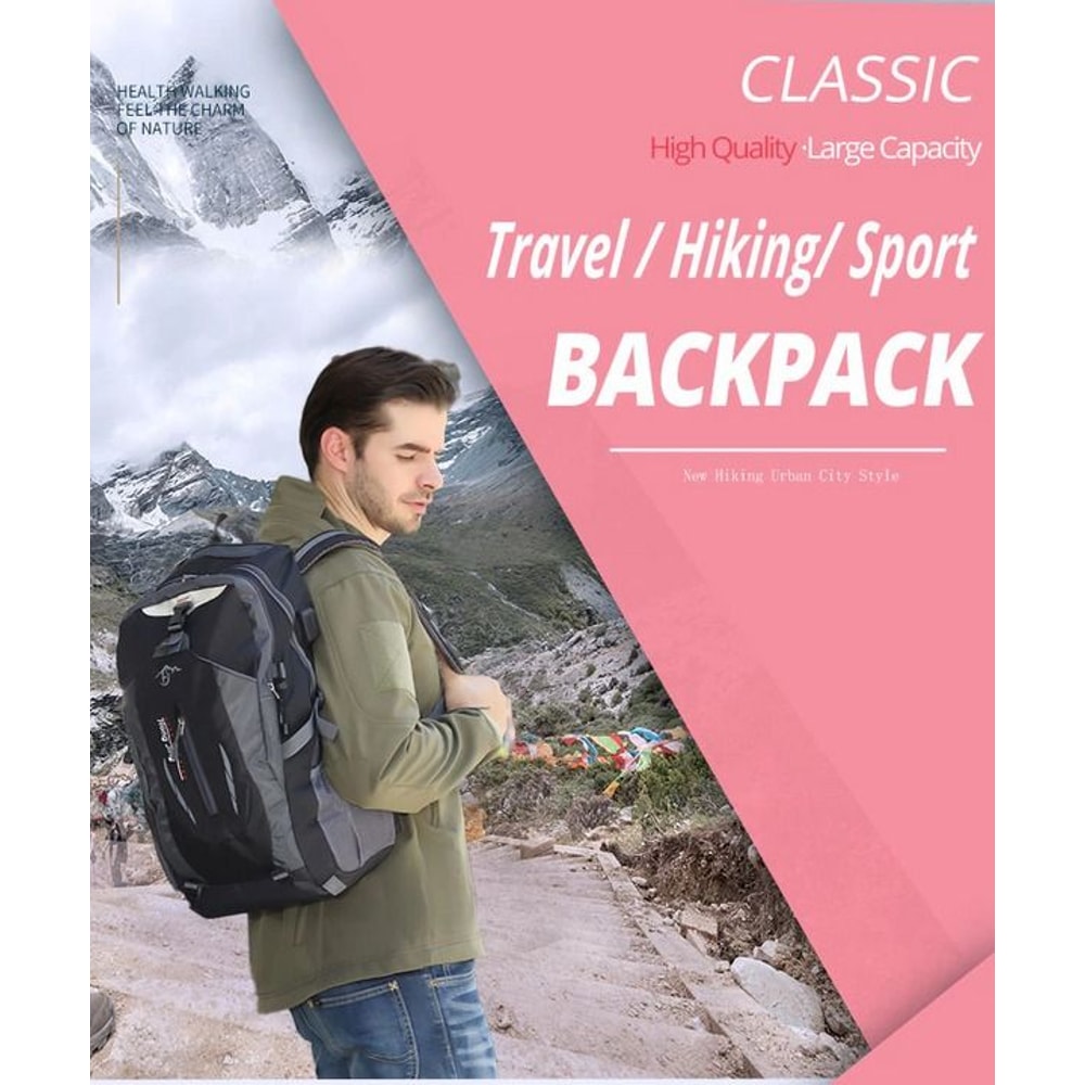 Durable Travel Backpack For Men Women Rucksack For Hiking Camping Laptop School And Book Bag 15