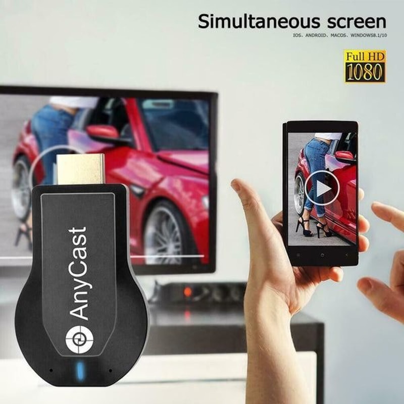 WiFi Anycast Miracast Adapter Airplay TV Wireless Display Dongle DLNA For Smartphones Tablets 2