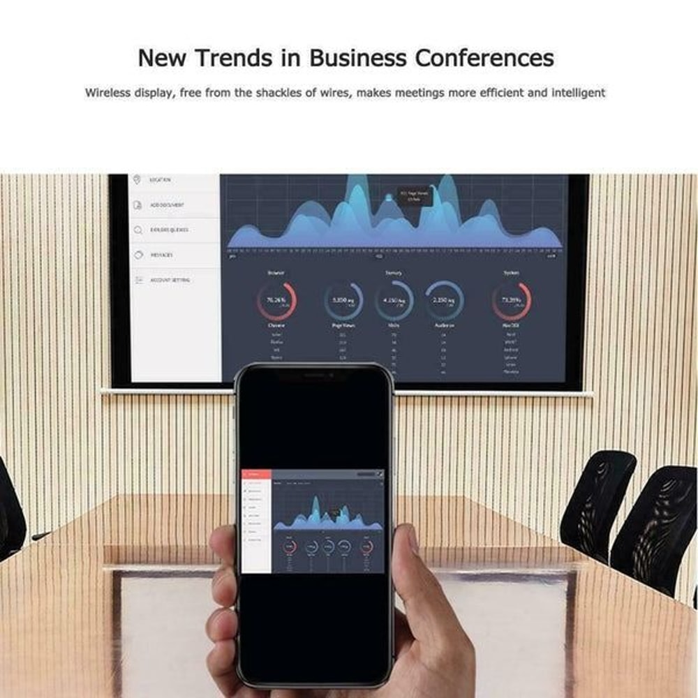 WiFi Anycast Miracast Adapter Airplay TV Wireless Display Dongle DLNA For Smartphones Tablets 7