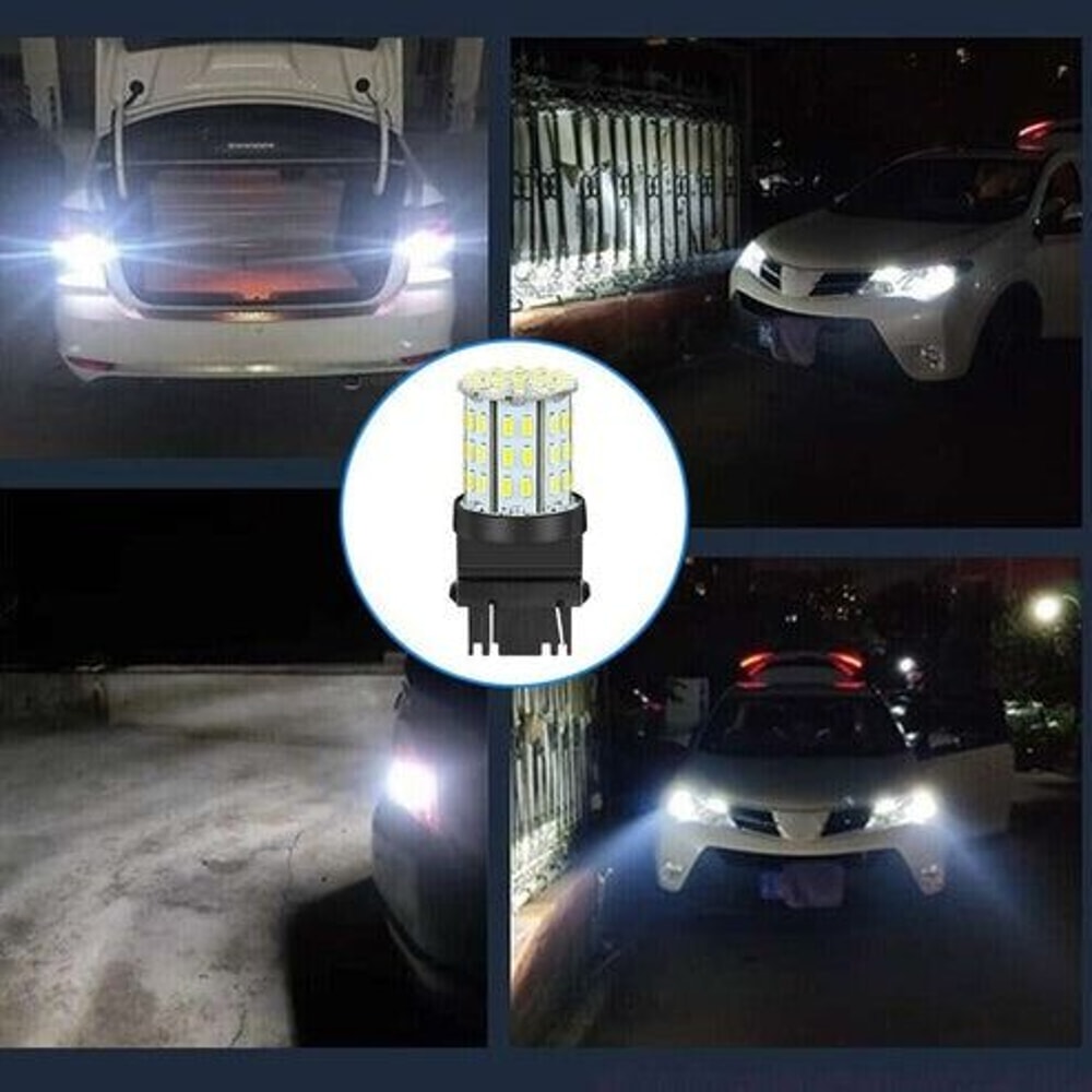 LED Reverse Tail Brake Turn Signal DRL Light Bulb 6000K White 64SMD High Brightness Durable 7