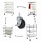 Heavy Duty Rubber Casters With Safety Brake Wheels For Wire Shelving Rack Quiet Degree Swivel Smoot