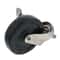 Heavy Duty Rubber Casters With Safety Brake Wheels For Wire Shelving Rack Quiet Degree Swivel Smoot