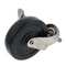 Heavy Duty Rubber Casters With Safety Brake Wheels For Wire Shelving Rack Quiet Degree Swivel Smoot