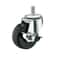Heavy Duty Rubber Casters With Safety Brake Wheels For Wire Shelving Rack Quiet Degree Swivel Smoot