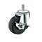 Heavy Duty Rubber Casters With Safety Brake Wheels For Wire Shelving Rack Quiet Degree Swivel Smoot