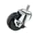 Heavy Duty Rubber Casters With Safety Brake Wheels For Wire Shelving Rack Quiet Degree Swivel Smoot