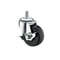 Heavy Duty Rubber Casters With Safety Brake Wheels For Wire Shelving Rack Quiet Degree Swivel Smoot