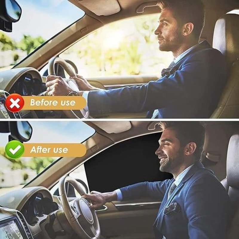 Magnetic Car Sun Shade Cover UV Protection Mesh Shield For Front And Rear Side Windows Breathable N 1