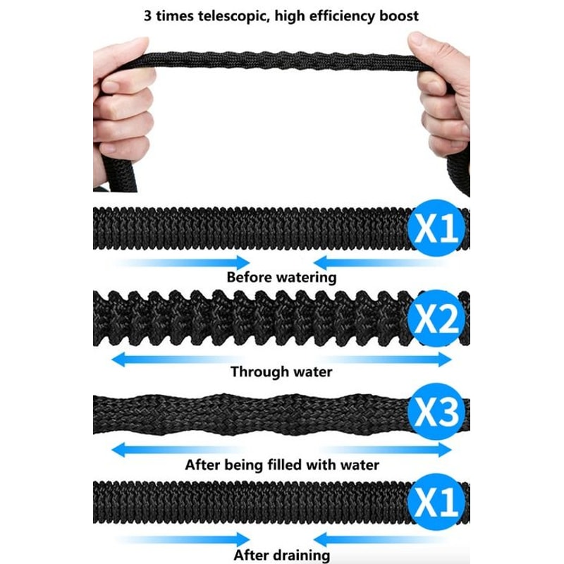 Expandable Stronger Deluxe Garden Hose Water Hose Durable LeakProof Flexible Solid Bras 4