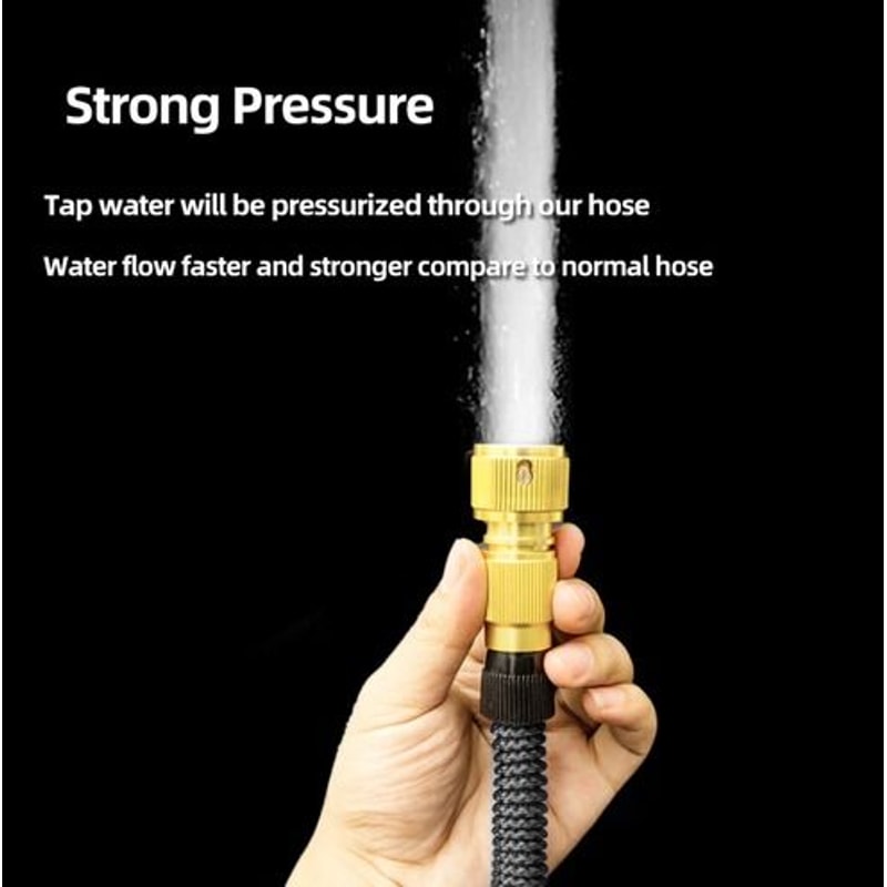 Expandable Stronger Deluxe Garden Hose Water Hose Durable LeakProof Flexible Solid Bras 8