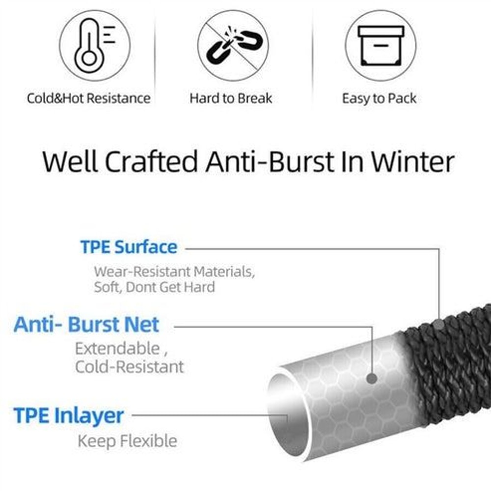 Expandable Stronger Deluxe Garden Hose Water Hose Durable LeakProof Flexible Solid Bras 9