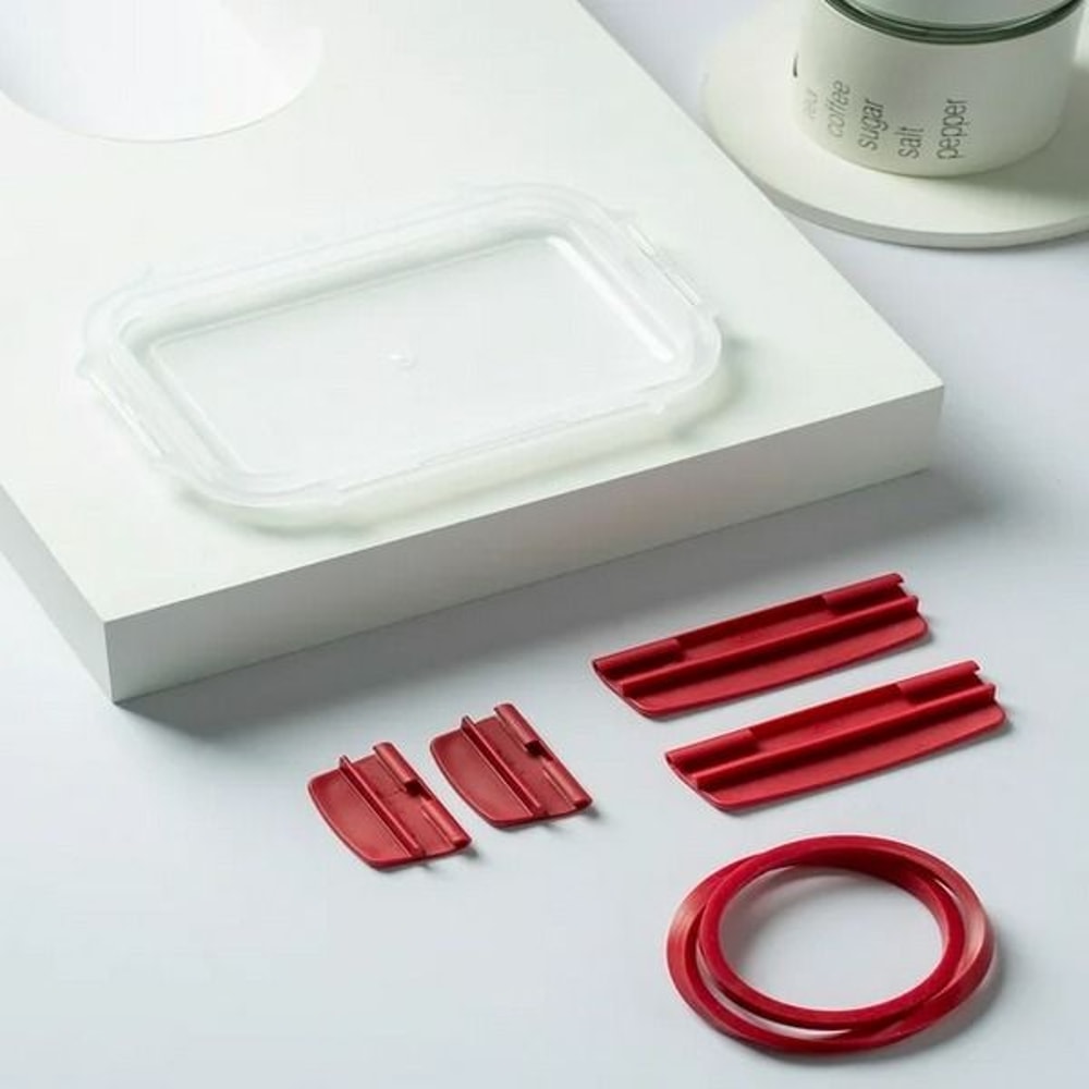 Airtight Food Storage Containers Stackable Leakproof Snap Lock Lids BPAFree Clear Plastic Meal Pre 5