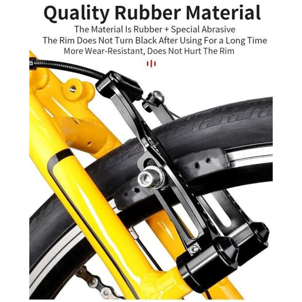 HighGrade Black Bicycle Brake Shoes LongLasting WearResistant For Mountain Road Bikes 3