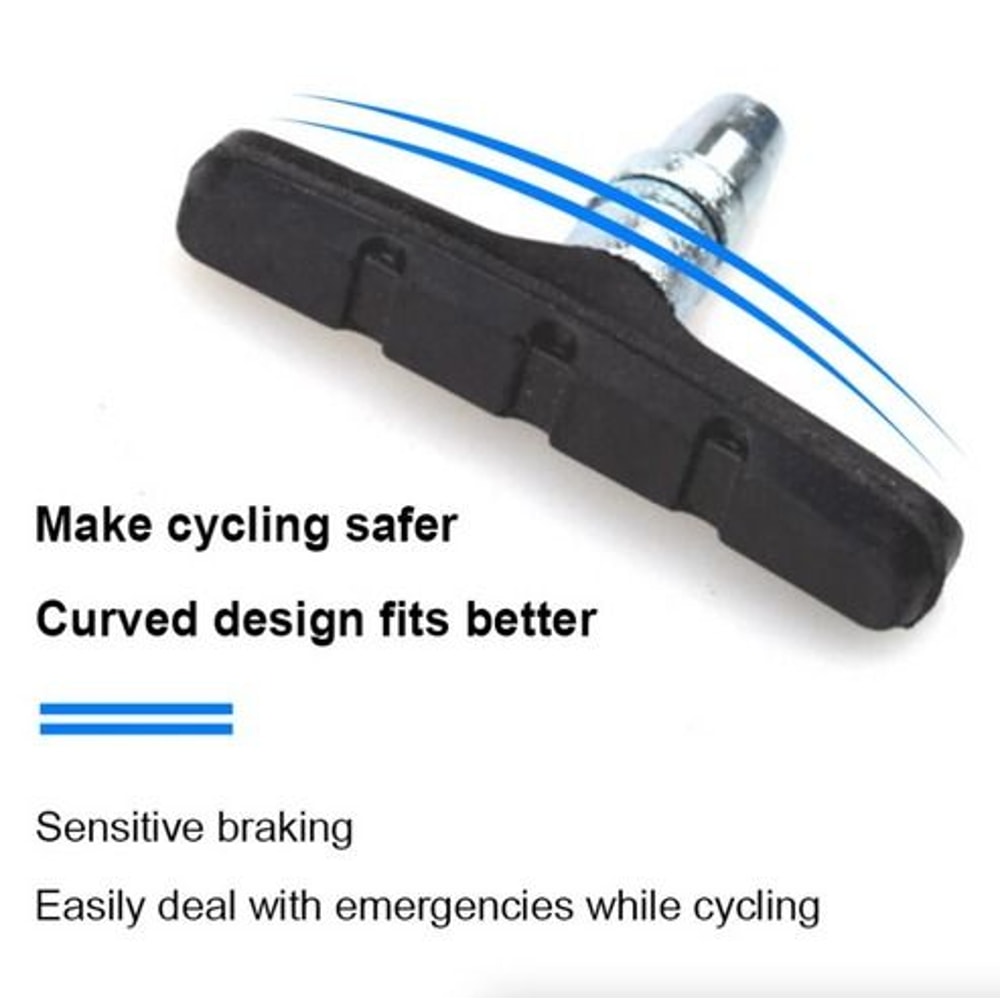 HighGrade Black Bicycle Brake Shoes LongLasting WearResistant For Mountain Road Bikes 11
