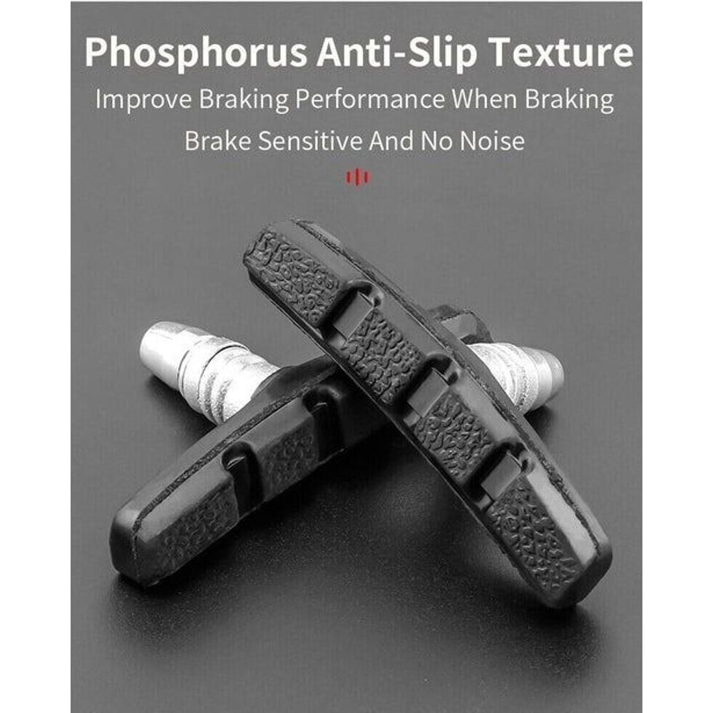 HighGrade Black Bicycle Brake Shoes LongLasting WearResistant For Mountain Road Bikes 7