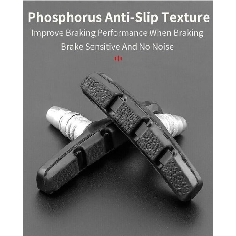 HighGrade Black Bicycle Brake Shoes LongLasting WearResistant For Mountain Road Bikes 7
