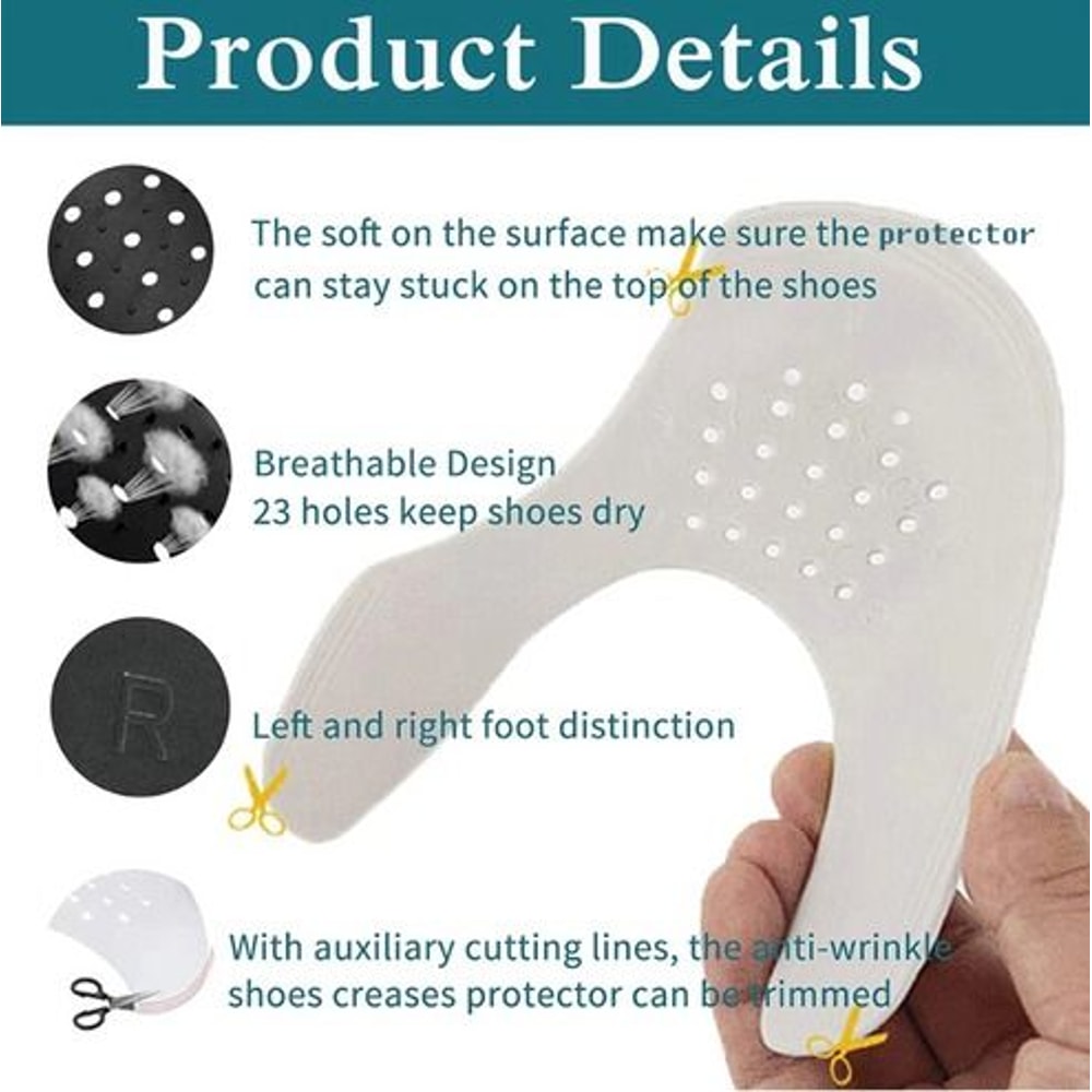 Anti Crease Shoe Protector Force Fields Cover Toe Cap Creasing Decreaser For LongLasting Shoe Fresh 5