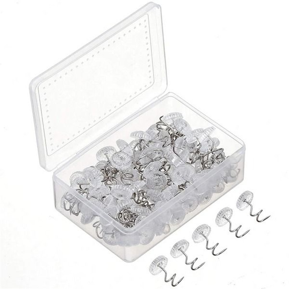 Clear Head Upholstery Tacks Twist Pins For Bed Sofa Fabric Chair Headliner And Home Decor Projects 14