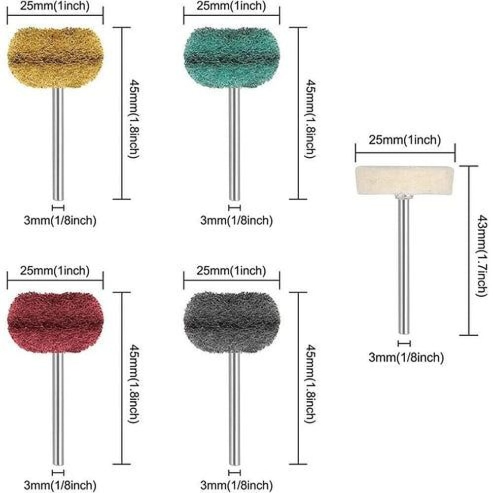 Metal Polishing Buffing Wheel Kit Rotary Tool Accessories Set For Dremel Durable Aluminum Oxide Buf 1